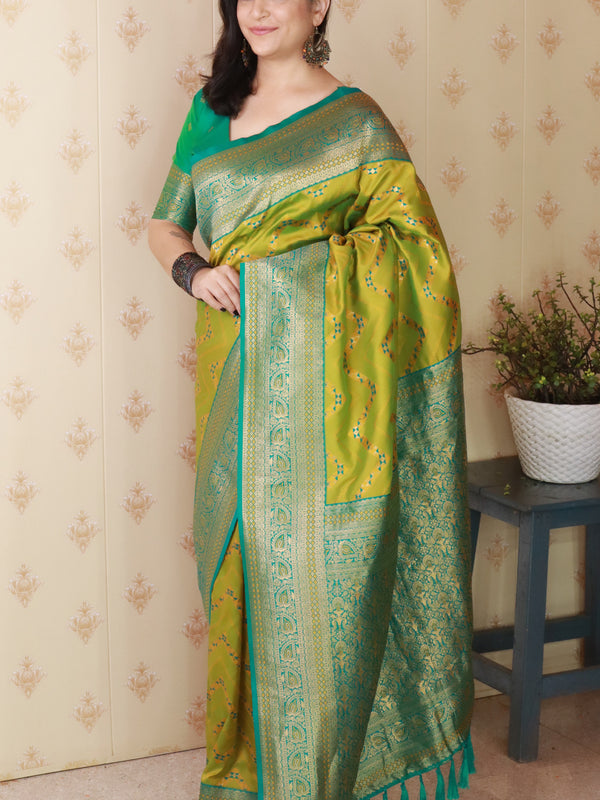Premium Banarasi Soft Silk Saree with Blouse Piece