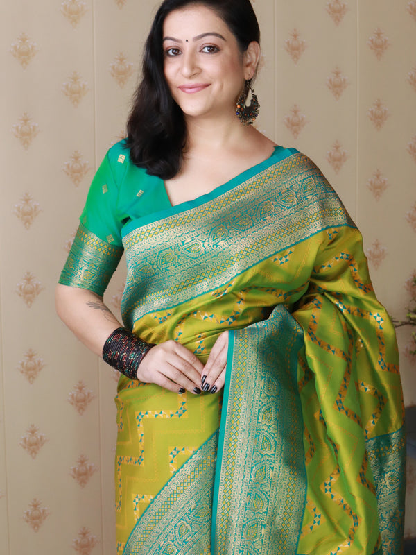 Premium Banarasi Soft Silk Saree with Blouse Piece