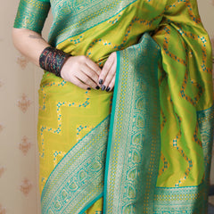 Premium Banarasi Soft Silk Saree with Blouse Piece