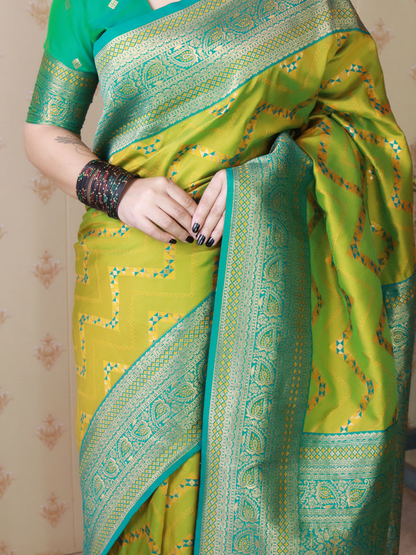 Premium Banarasi Soft Silk Saree with Blouse Piece