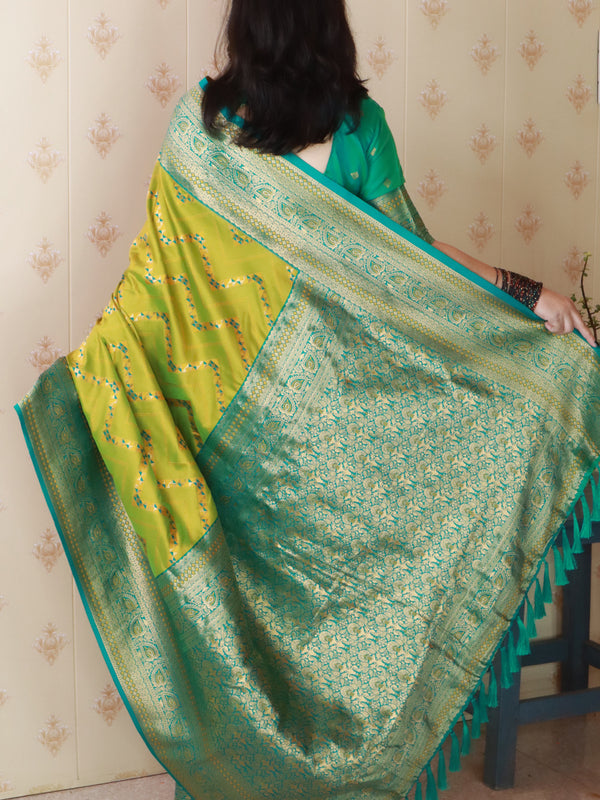 Premium Banarasi Soft Silk Saree with Blouse Piece