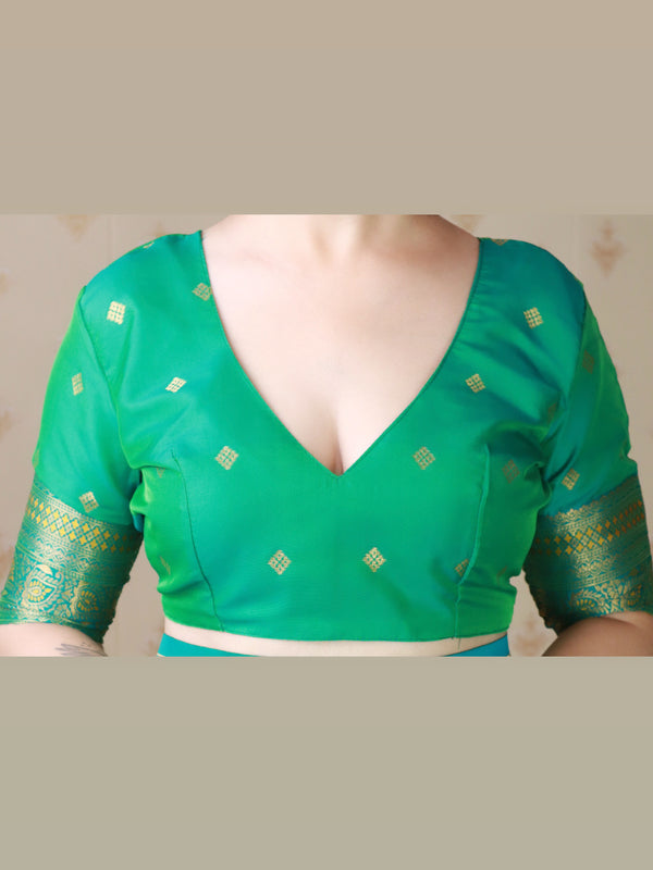 Premium Banarasi Soft Silk Saree with Blouse Piece