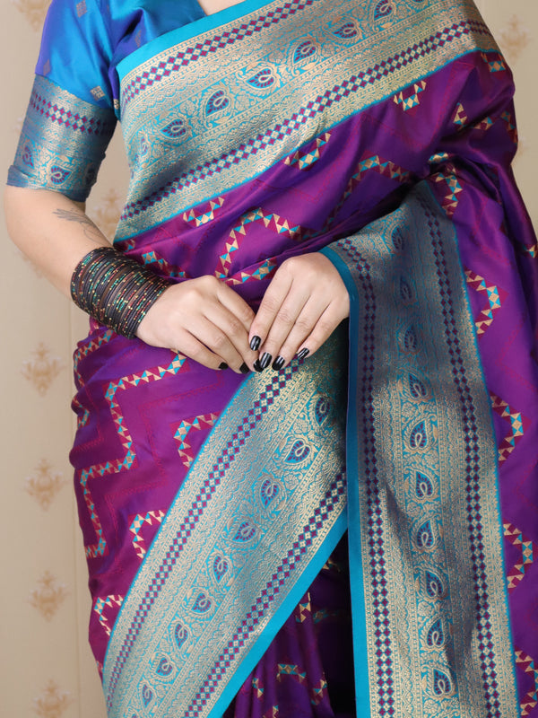 Premium Banarasi Soft Silk Saree with Blouse Piece
