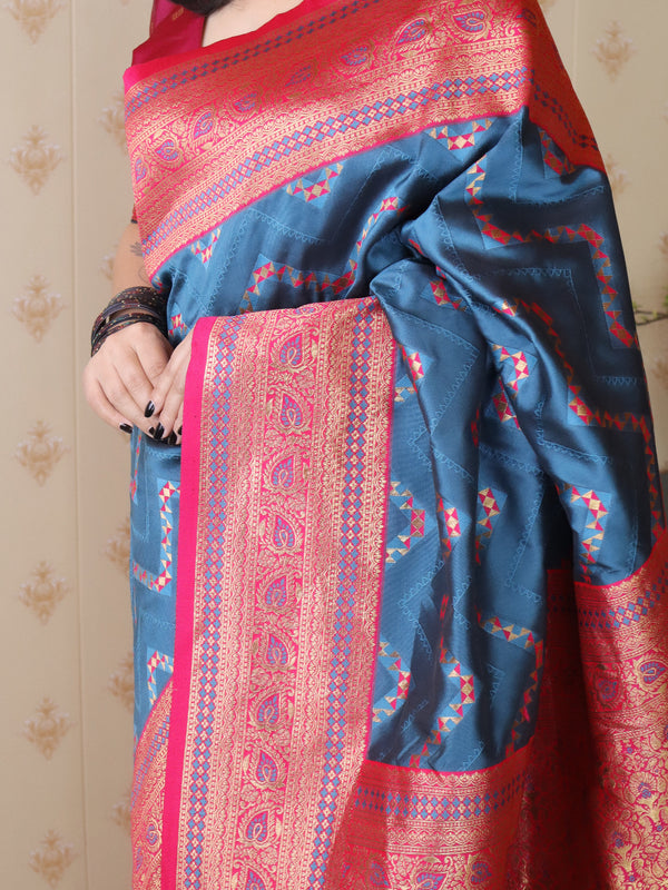 Premium Banarasi Soft Silk Saree with Blouse Piece