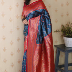 Premium Banarasi Soft Silk Saree with Blouse Piece