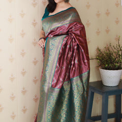 Premium Banarasi Soft Silk Saree with Blouse Piece