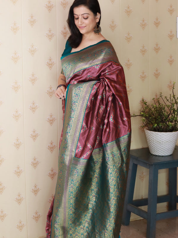 Premium Banarasi Soft Silk Saree with Blouse Piece