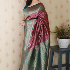 Premium Banarasi Soft Silk Saree with Blouse Piece