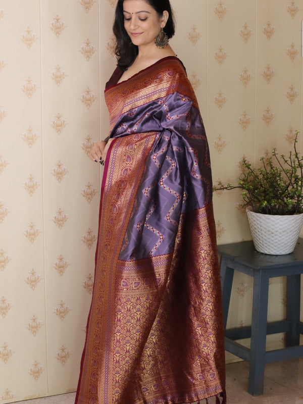 Premium Banarasi Soft Silk Saree with Blouse Piece