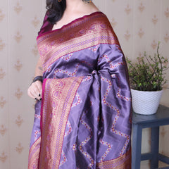 Premium Banarasi Soft Silk Saree with Blouse Piece