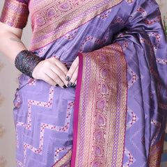 Premium Banarasi Soft Silk Saree with Blouse Piece