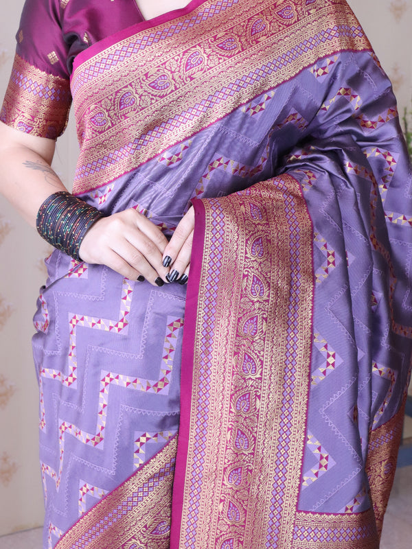 Premium Banarasi Soft Silk Saree with Blouse Piece