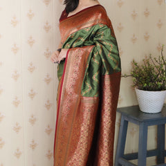 Premium Banarasi Soft Silk Saree with Blouse Piece