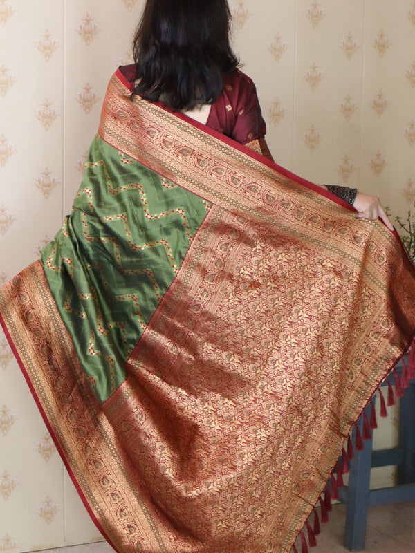 Premium Banarasi Soft Silk Saree with Blouse Piece