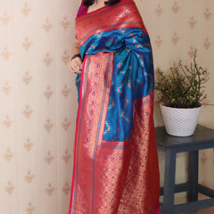 Premium Banarasi Soft Silk Saree with Blouse Piece
