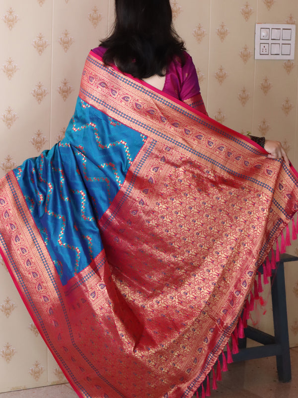 Premium Banarasi Soft Silk Saree with Blouse Piece