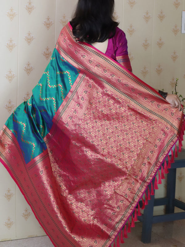 Premium Banarasi Soft Silk Saree with Blouse Piece
