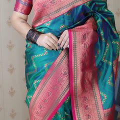 Premium Banarasi Soft Silk Saree with Blouse Piece