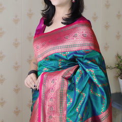 Premium Banarasi Soft Silk Saree with Blouse Piece