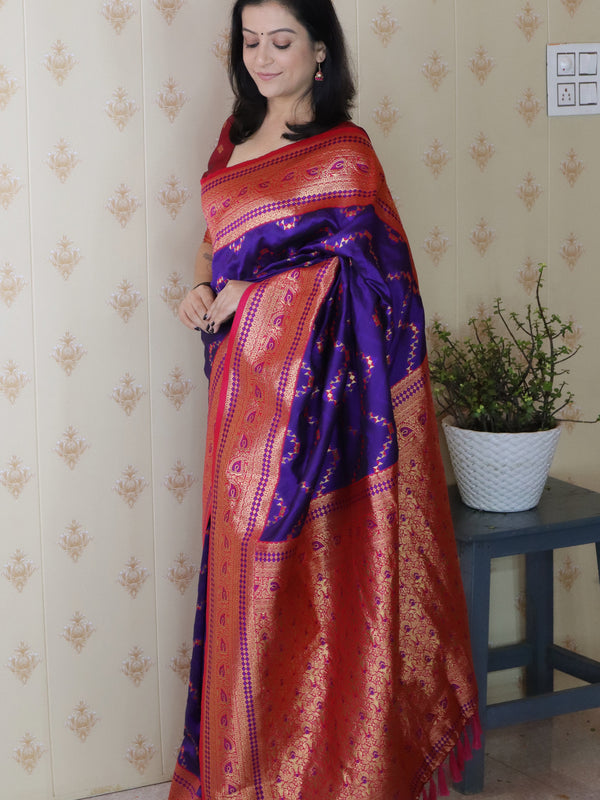 Premium Banarasi Soft Silk Saree with Blouse Piece