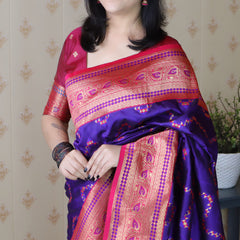 Premium Banarasi Soft Silk Saree with Blouse Piece