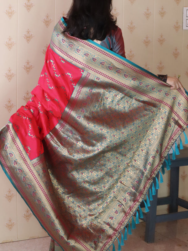 Premium Banarasi Soft Silk Saree with Blouse Piece