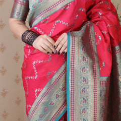 Premium Banarasi Soft Silk Saree with Blouse Piece