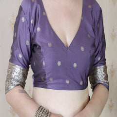 Banarasi Silk Blend Saree with Blouse Piece