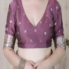 Banarasi Silk Blend Saree with Blouse Piece