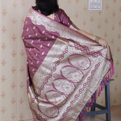 Banarasi Silk Blend Saree with Blouse Piece