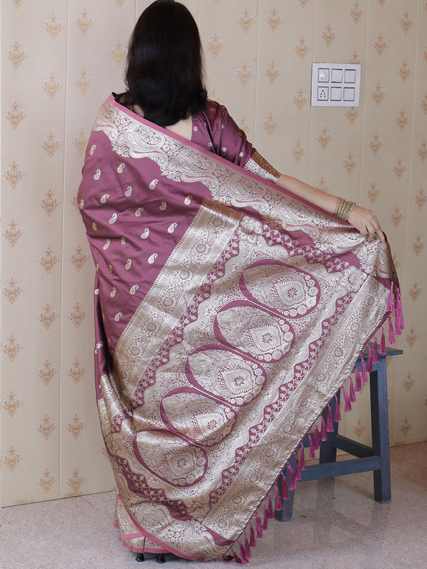 Banarasi Silk Blend Saree with Blouse Piece
