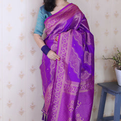 Premium Banarasi Soft Silk Sarees With Gold Zari