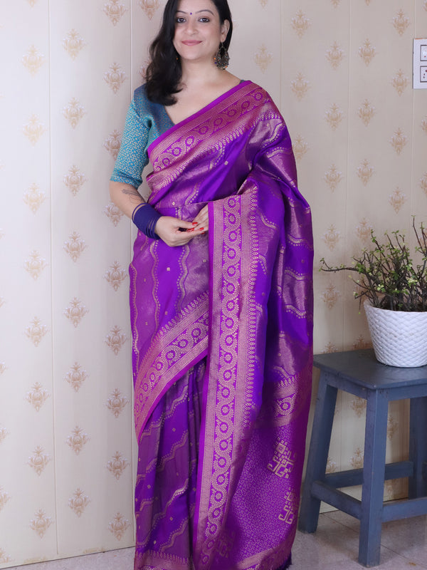 Premium Banarasi Soft Silk Sarees With Gold Zari