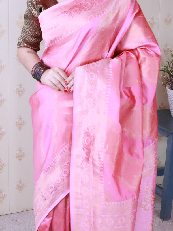 Premium Banarasi Soft Silk Sarees With Gold Zari