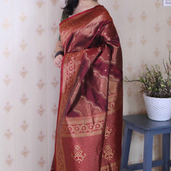 Premium Banarasi Soft Silk Sarees With Gold Zari
