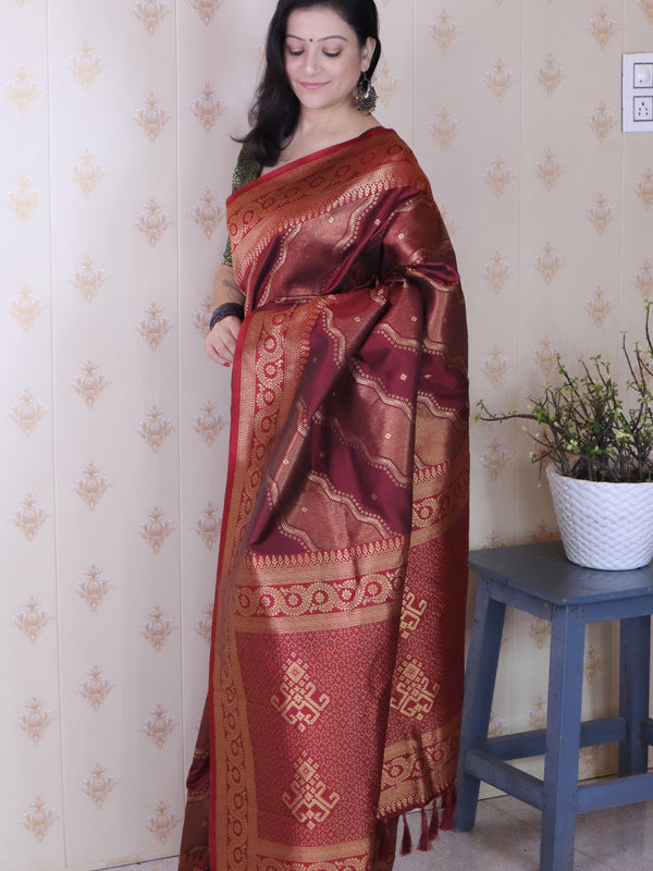 Premium Banarasi Soft Silk Sarees With Gold Zari