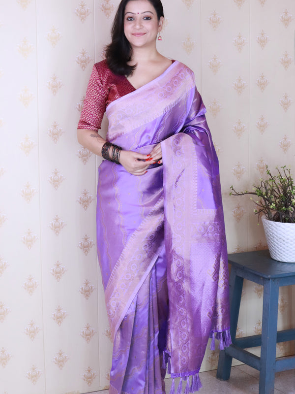 Premium Banarasi Soft Silk Sarees With Gold Zari