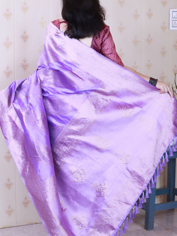 Premium Banarasi Soft Silk Sarees With Gold Zari