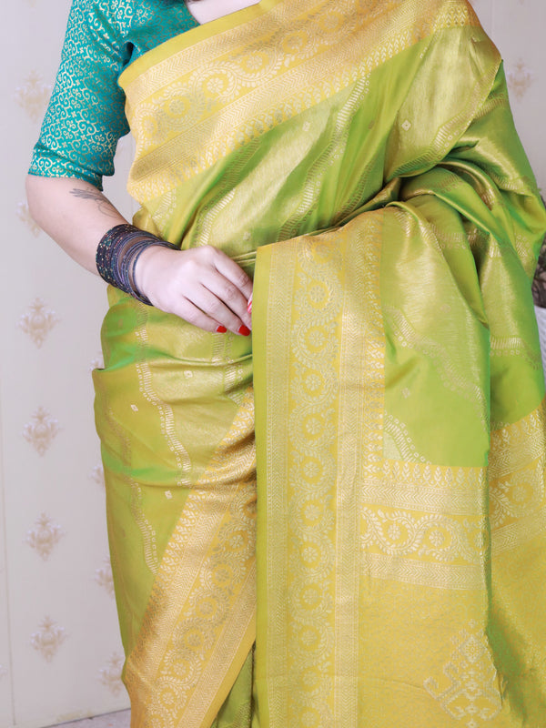 Premium Banarasi Soft Silk Sarees With Gold Zari