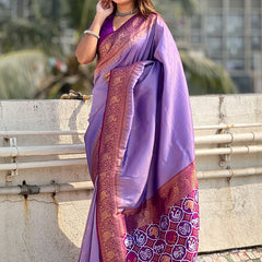 Pure Tissue Kanjivaram Zari Woven Saree With Blouse Piece