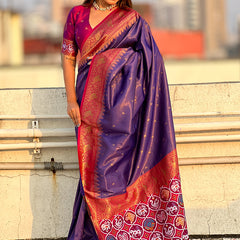 Pure Tissue Kanjivaram Zari Woven Saree With Blouse Piece