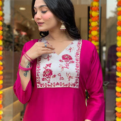 Pure Cotton Kurta Set With Gaji Zcard Print Dupatta