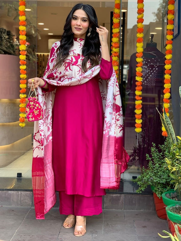 Pure Cotton Kurta Set With Gaji Zcard Print Dupatta