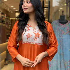 Pure Cotton Kurta Set With Gaji Zcard Print Dupatta