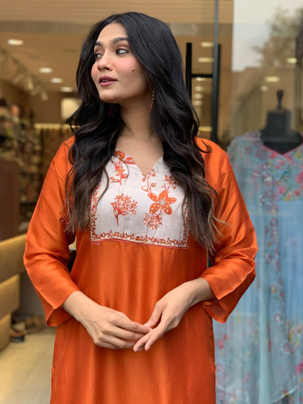 Pure Cotton Kurta Set With Gaji Zcard Print Dupatta