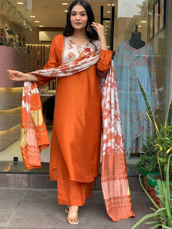 Pure Cotton Kurta Set With Gaji Zcard Print Dupatta