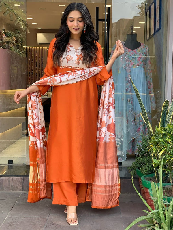 Pure Cotton Kurta Set With Gaji Zcard Print Dupatta