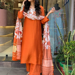 Pure Cotton Kurta Set With Gaji Zcard Print Dupatta