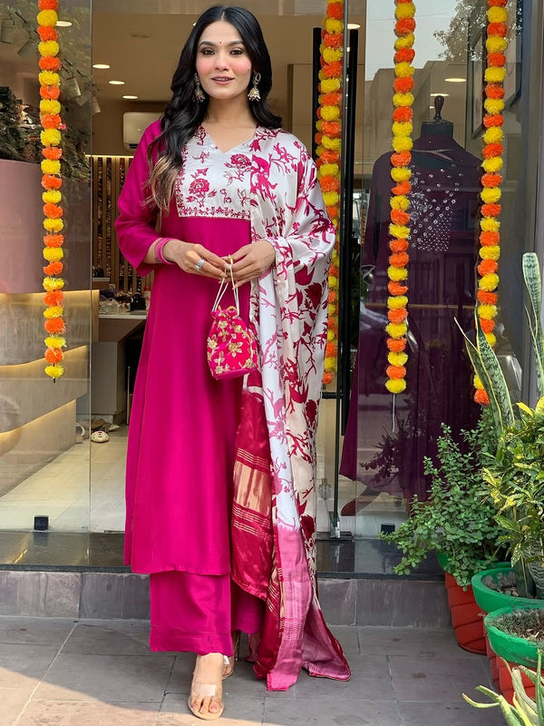 Pure Cotton Kurta Set With Gaji Zcard Print Dupatta