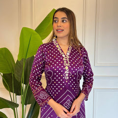 Women’s Viscose Embroidered Kurta with Cotton Bottom & Chanderi Cotton Dupatta Set